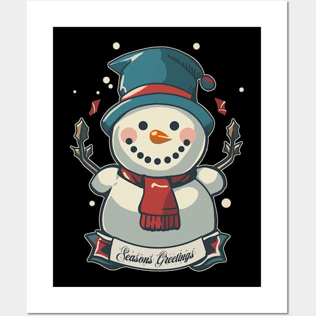 Vintage Snowman Wall Art by Elijah101